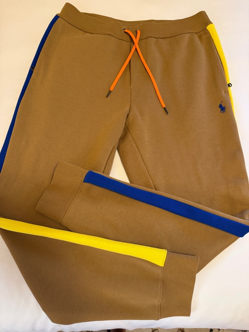 Polo by Ralph Lauren Orange and Brown Colorblock Jogger Set - Picture 7 of 11